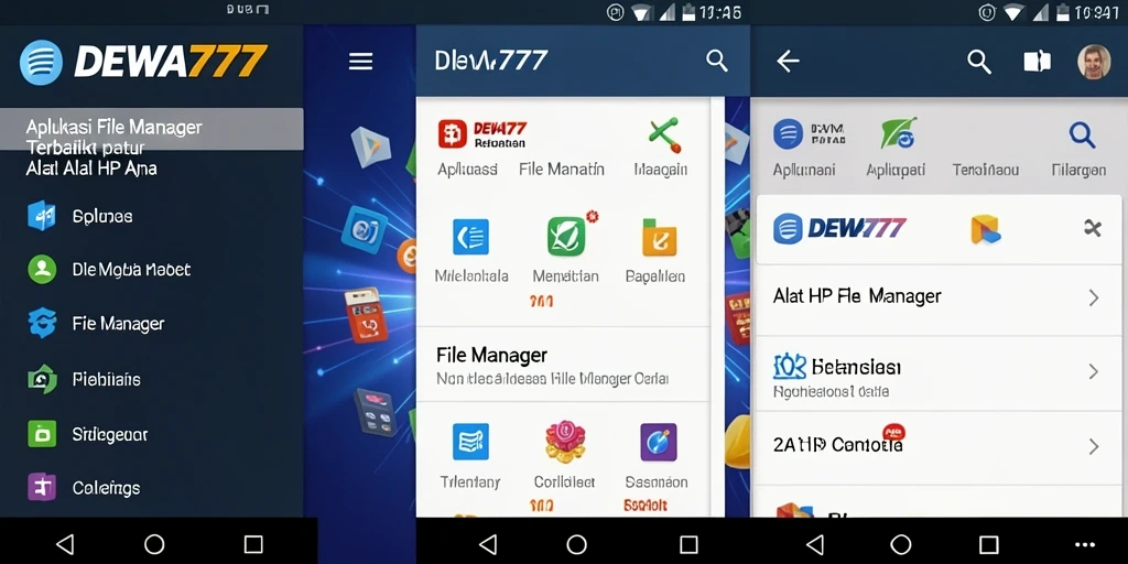 Antarmuka aplikasi DEWA777 yang sederhana dan fungsional untuk pengelolaan file.