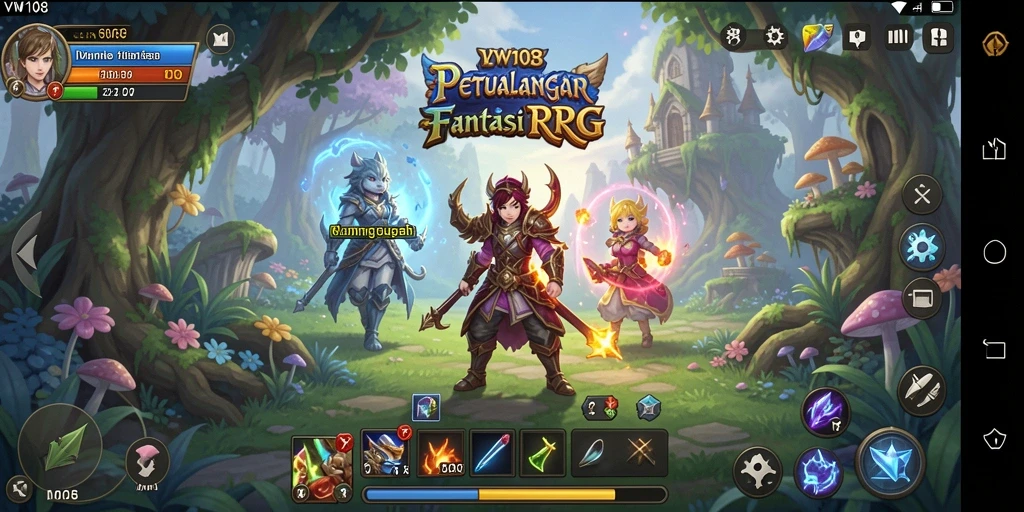 Tampilan antarmuka RPG yang menarik dan mudah digunakan.