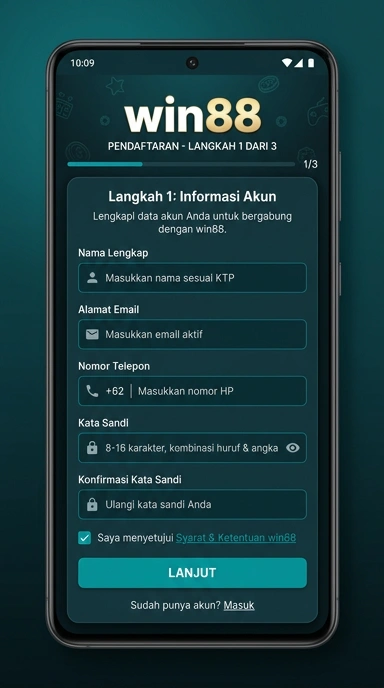 Cara Mudah Registrasi Akun win88 untuk Android